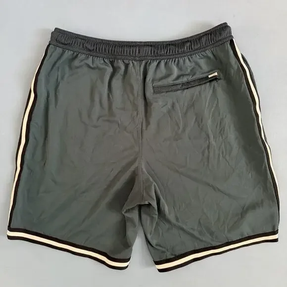Vuori Zone Beryl Green Side Stripe Mens Basketball Shorts 8.5” - Picture 2 of 3